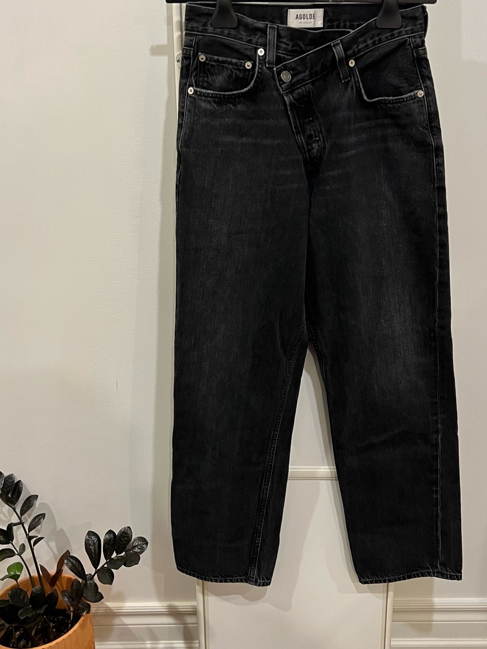Black Agolde Criss Cross Jeans